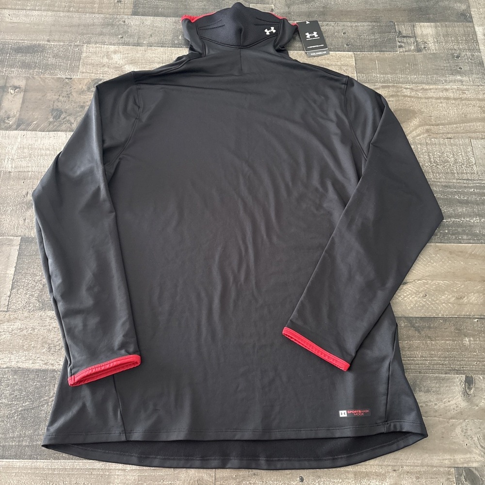 Under Armour Men's XXL ColdGear SportsMask Mock Long Sleeve Shirt 1370921-001